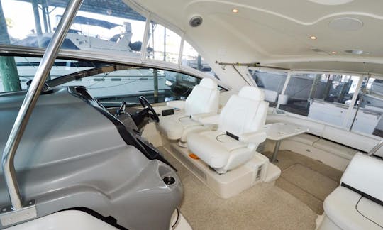 **VIP** Yacht Charter em um iate Formula de 53 pés com plataforma de natação hidráulica.