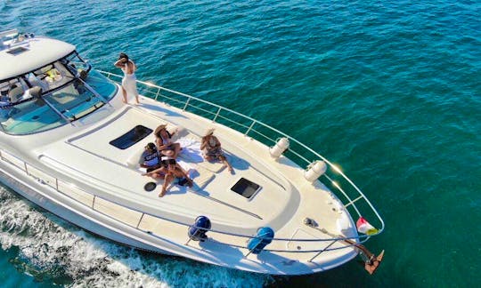 Private luxury yacht 60ft Sea Ray Sundancer! The best boat in Cancun!