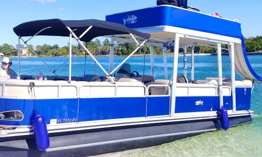 30 ft Avalon Funship Custom Waterside Party Boat for Charter in Sarasota