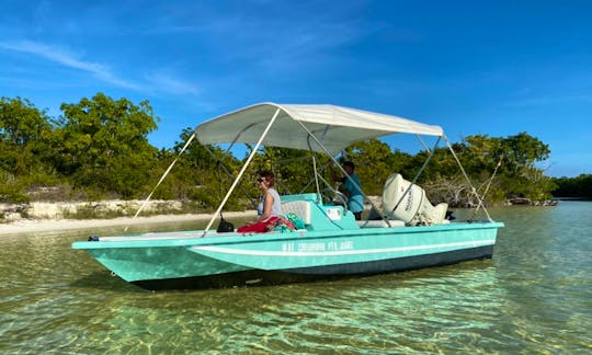 Private Fun Boat experience Cancun lake & Bay and sightseeing 19ft