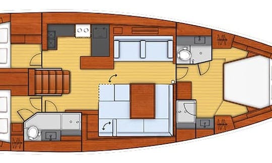 The three cabin design emphasizes spaciousness and comfort above all else