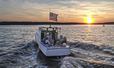 ¡Barco clásico de langosta de madera en Belfast, Maine!