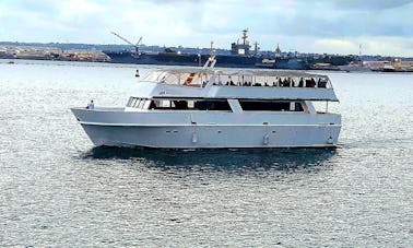 Amazing Classic 80s King Craft Passenger Yacht for Charter in San Diego!