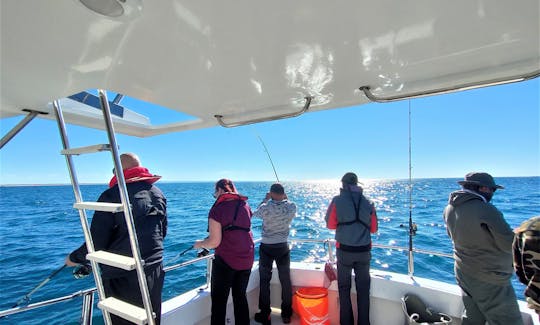 Everybody concentrating on the catch