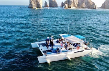 47' Custom Party Catamaran for 30 People Private Snorkeling, Party Boat in Cabo San Lucas