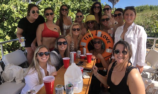 Tiki boatParty bachelorette cruise