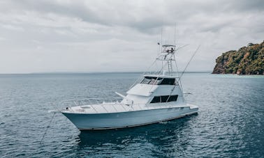 Yate de pesca de lujo Hatteras Sportfisher de 65 pies para alquilar en Jacó