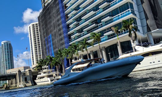 Book a 64' Power Mega Yacht to explore in Miami, Florida