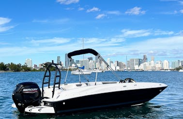 Best Boating Location in Miami with Bayliner Element Deck Boat! + Free Parking