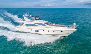 Hit the Water in Style with this Azimut 70' Yacht in Miami with 2 Jet Skis 