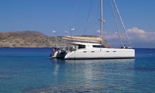 Nautitech 47 Catamaran in Crete. Day trip  until 22p