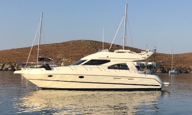 Iate a motor Cranchi Atlantique M/Y Oxeed Flybridge de 42 pés/Iate fretado de Atenas