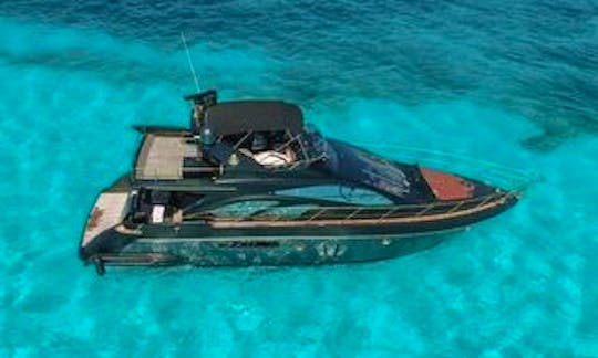 Amazing Black Azimut 58ft for Charter in Cancun and Isla Mujeres holds 15 hours min 4