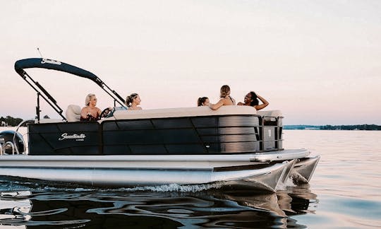 Explore Lake Tahoe in our Luxury Godfrey Sweet Water Pontoon Boat