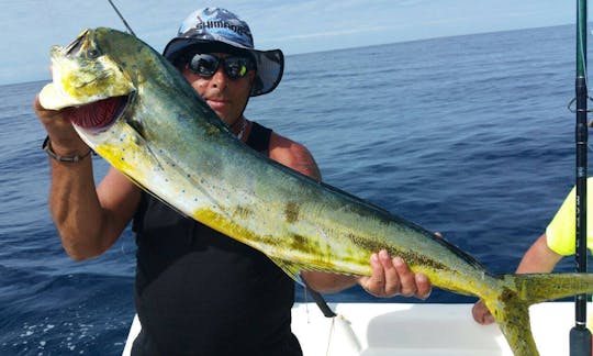 Exciting Fishing Trips on 34' Semicabinato Boat with 2 Skippers aboard in Nosy Be, Madagascar