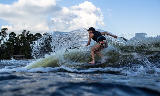 Wakesurf charters on Lake Koocanusa, British Columbia