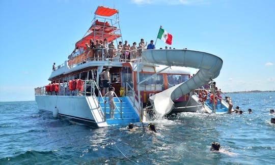 3-floors 100ft Custom Boat for Party and Event Groups in Cancun