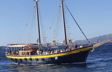 Pegasus Traditional Sailing Schooner for Daily Cruise and Sightseeing in Santorini