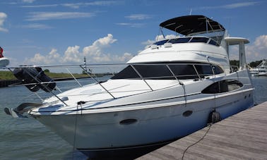 Yacht à moteur Carver de 42 pieds à louer à Seabrook, Kemah, League City Clear Lake