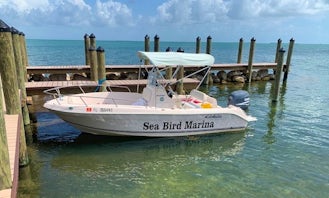 Cobia 19.4 Center Console! Perfect boat for fishing and snorkeling in Long Key, Florida.