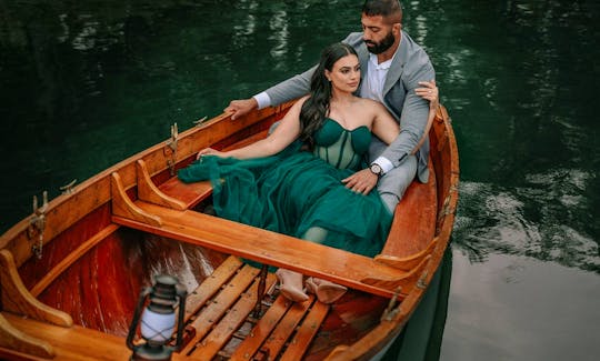 Classic rowboat photoshoot