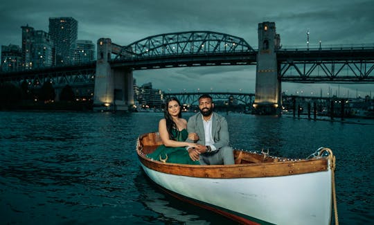 Classic rowboat photoshoot