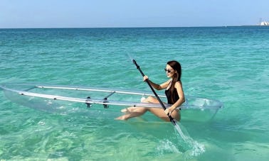 Custom Single Rider Clear Kayak for Rental in Panama City Beach