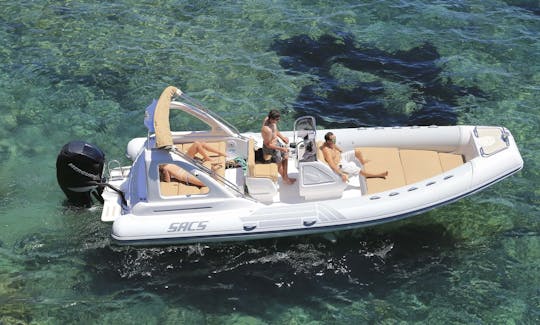 Sacs Dream Lux 25' RIB Boat for Charter in Spain