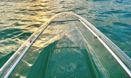 Custom Single Rider Clear Kayak for Rental in Panama City Beach