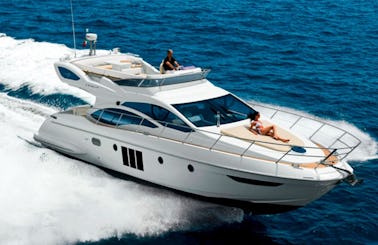 Best Azimut 48ft in Cancun and Isla Mujeres up to 18 people 6hours minimum rental