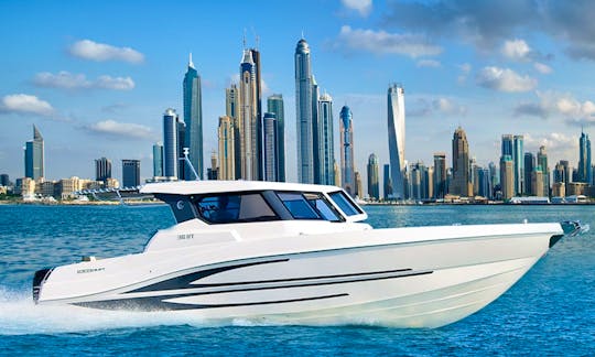 36ft Boat Charter Dubai with Captain & Crew (Silver Craft Yacht for 10 persons)