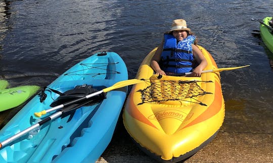 1 Yellow inflatable 
2 inflatable paddle boards 
All with paddles and life jackets