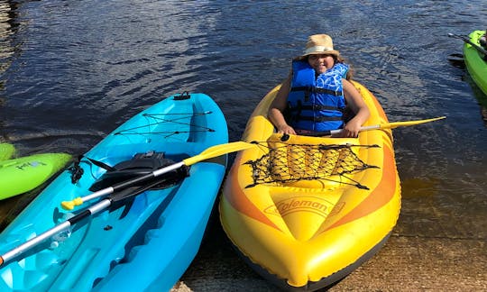 1 Yellow inflatable 
2 inflatable paddle boards 
All with paddles and life jackets