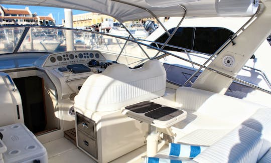 45ft Beautiful Red Baia Motor Yacht for rent in Cabo San Lucas Baja California Sur