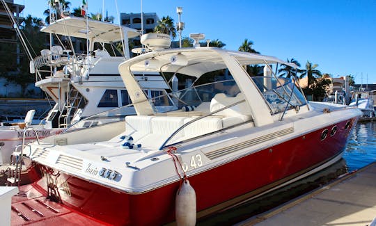 45ft Beautiful Red Baia Motor Yacht for Rent in Cabo San Lucas, Baja California Sur