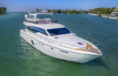 660 Ferretti Luxury Yacht For Rent in Miami