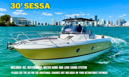 30' Sessa Open Boat for Rent Miami
