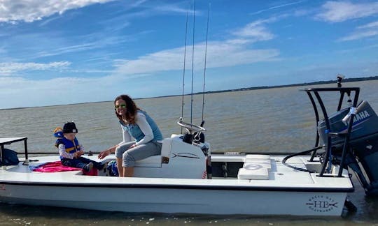 Hell's Bay Flats Boat Available for 3 person Rental in Charleston, South Carolina