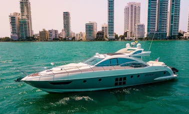 Charter this Beautiful Azimut 62s Motor Yacht recently refitted in Cartagena de Indias, Bolívar