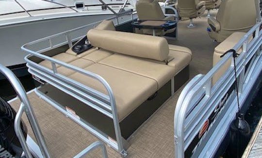 Best Of Times with SunTracker 24DXL Pontoon in Fort Lauderdale, Florida