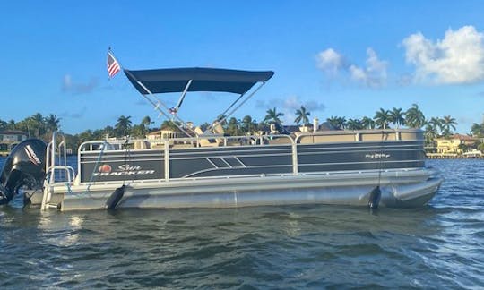 Best Of Times with SunTracker 24DXL Pontoon in Fort Lauderdale, Florida