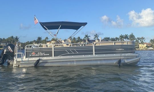 Best Of Times with SunTracker 24DXL Pontoon in Fort Lauderdale, Florida