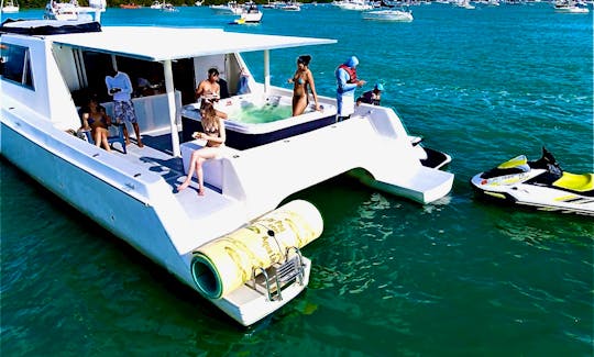 Pre-Summer special prices !! Book your 56’  luxury yacht with jacuzzi. This is One of a kind.