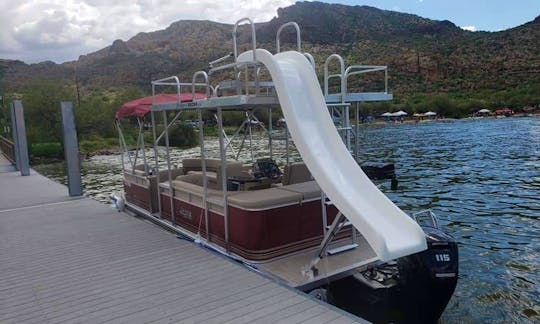Rent this 25ft Pontoon Slide Boats in Apache Junction, Arizona