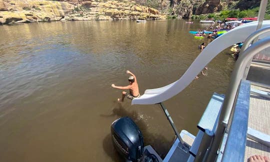 Rent this 25ft Pontoon Slide Boats in Apache Junction, Arizona