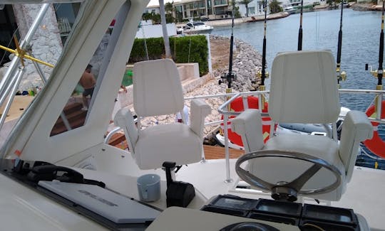 Yacht océanique de 48 pieds avec le meilleur équipage de pêche à Cancún