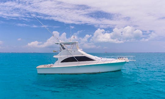 48ft Ocean Yacht with Best Crew Fishing Charter in Cancun