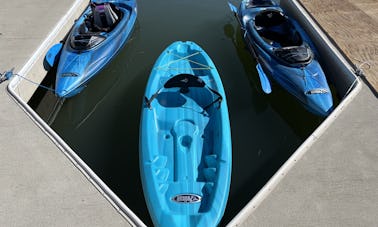 (2)10ft Pelican sit in Kayaks (2)Paddleboards (2)Small kayaks for rent TahoeKeys