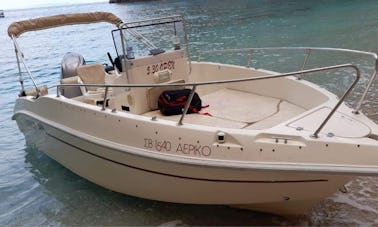 18ft Nireus 530 motor boat with 150 hp engine for rent in Tsilivi - zakynthos