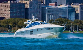Luxury 62ft Azimut Motor Yacht ready to book in Chicago, Illinois